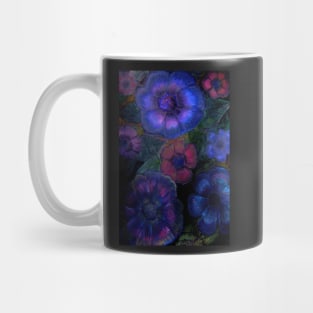 BRIGHT TROPICAL NIGHT BLOOMS EXOTIC ART POSTER FLORAL DECO PRINT Mug